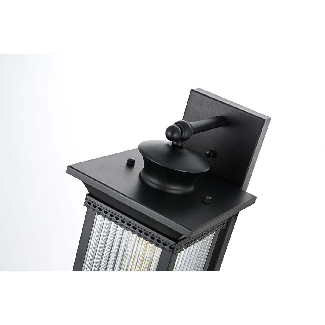 7 Inch Outdoor Wall Sconce in Black