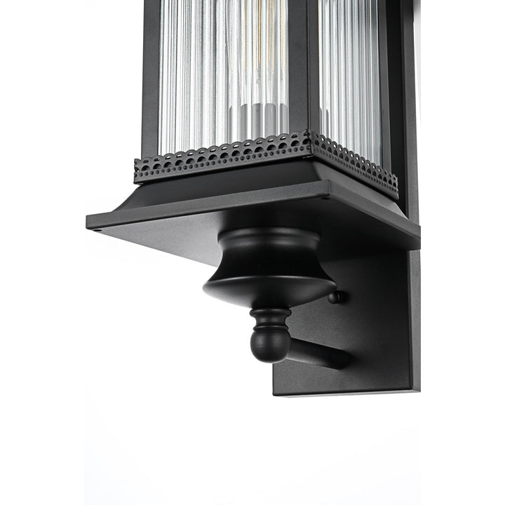 7 Inch Outdoor Wall Sconce in Black