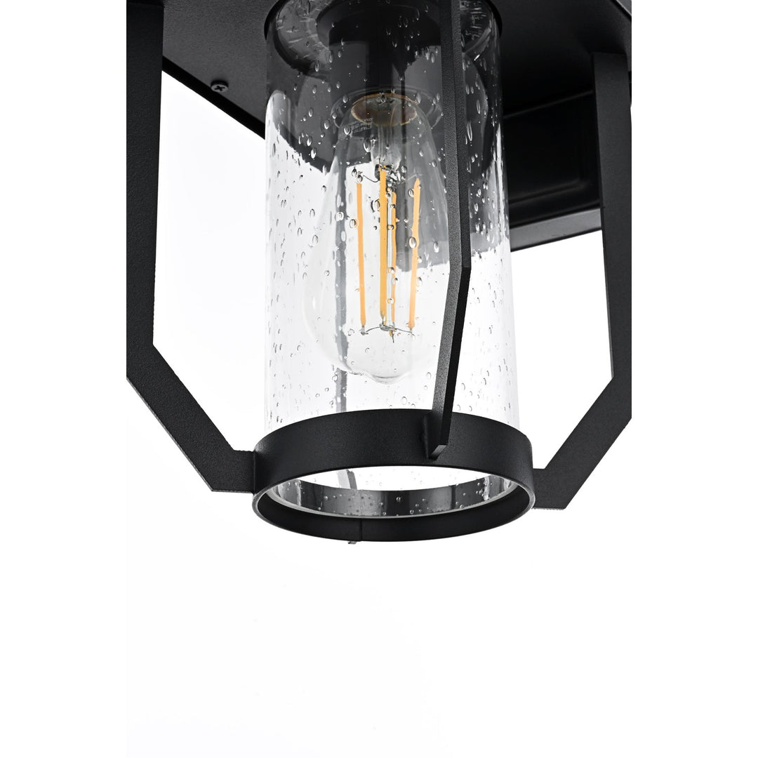 7 Inch Outdoor Wall Sconce in Black