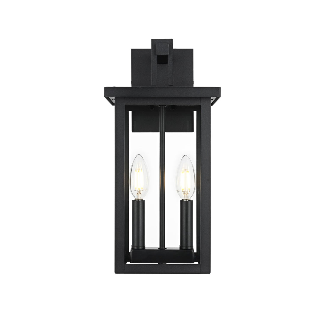 7 Inch Outdoor Wall Sconce in Black by Elegant Lighting