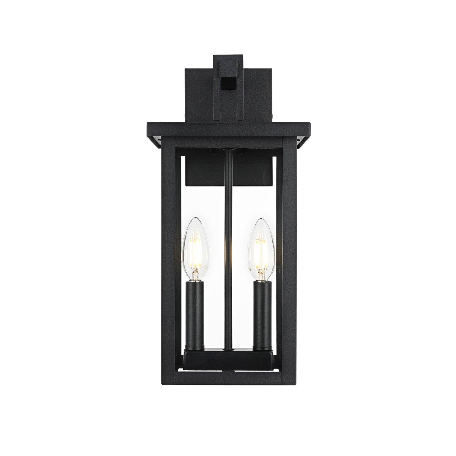 7 Inch Outdoor Wall Sconce in Black by Elegant Lighting