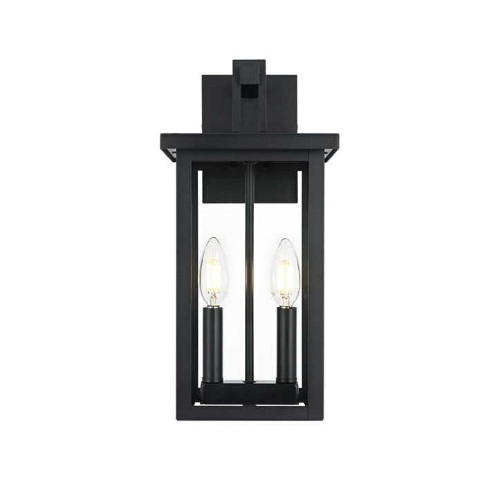 7 Inch Outdoor Wall Sconce in Black by Elegant Lighting