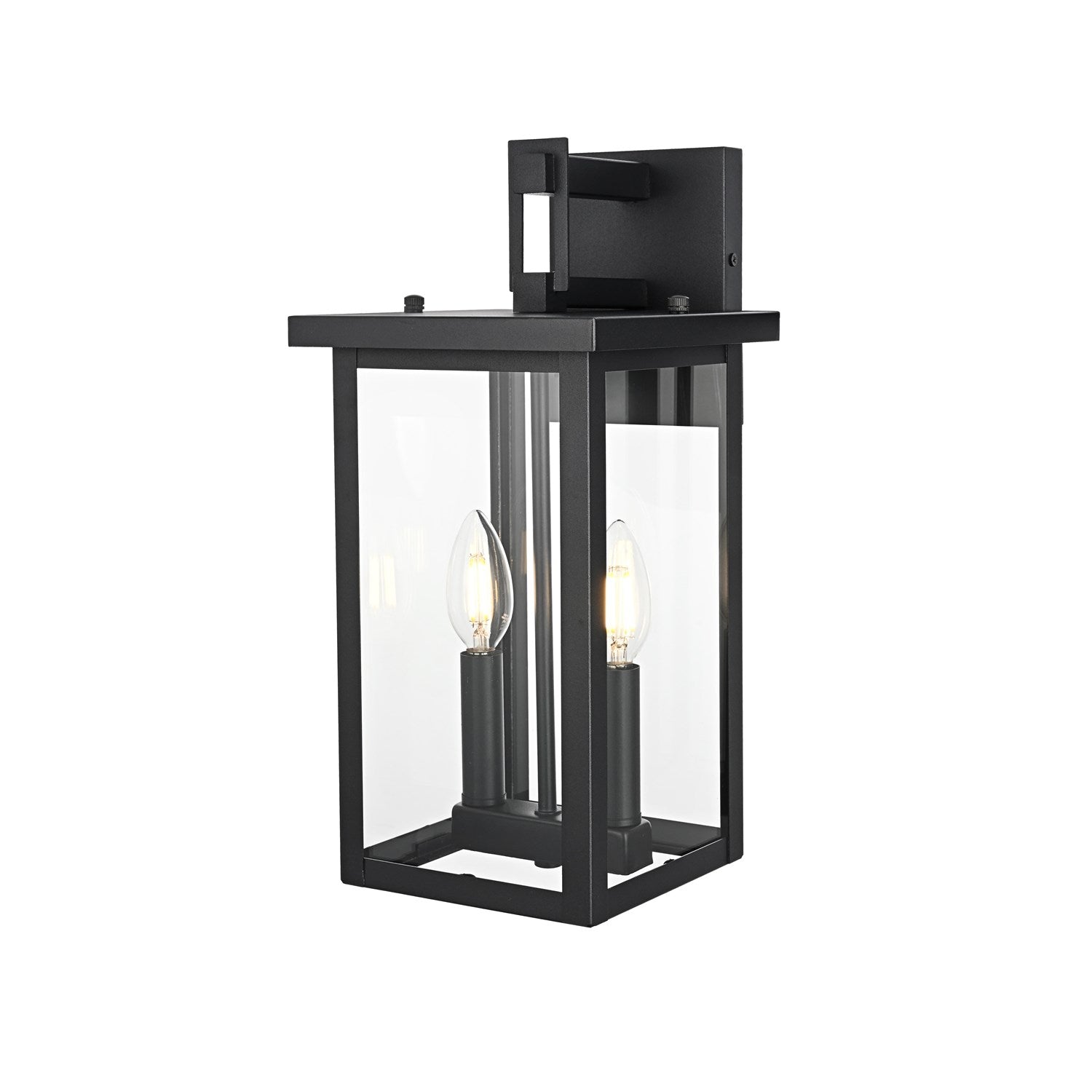 7 Inch Outdoor Wall Sconce in Black