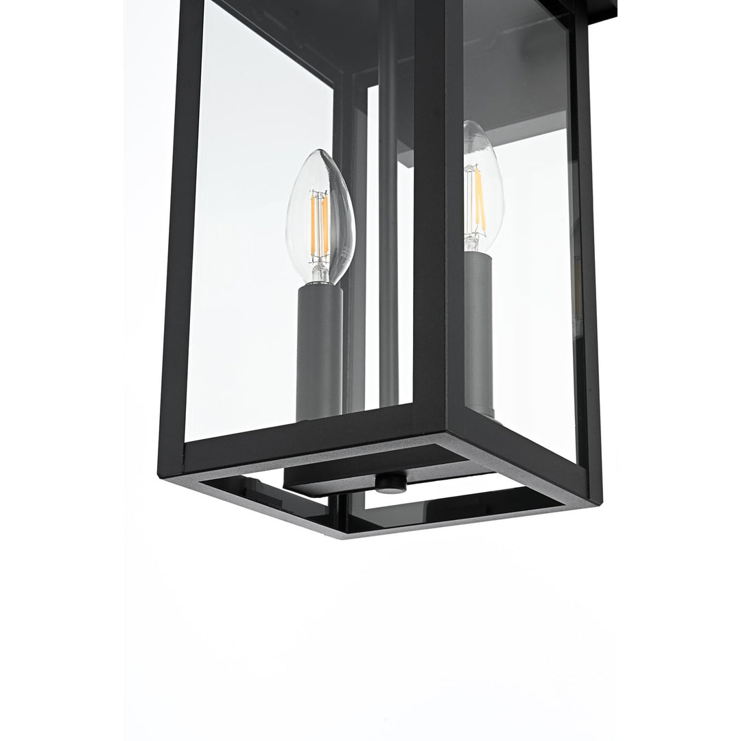 7 Inch Outdoor Wall Sconce in Black