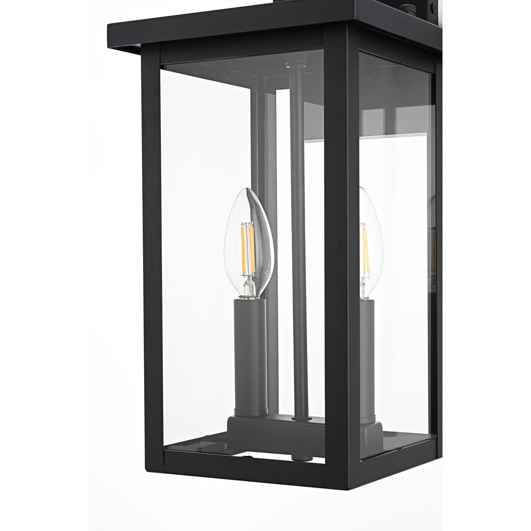 7 Inch Outdoor Wall Sconce in Black