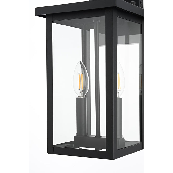 7 Inch Outdoor Wall Sconce in Black