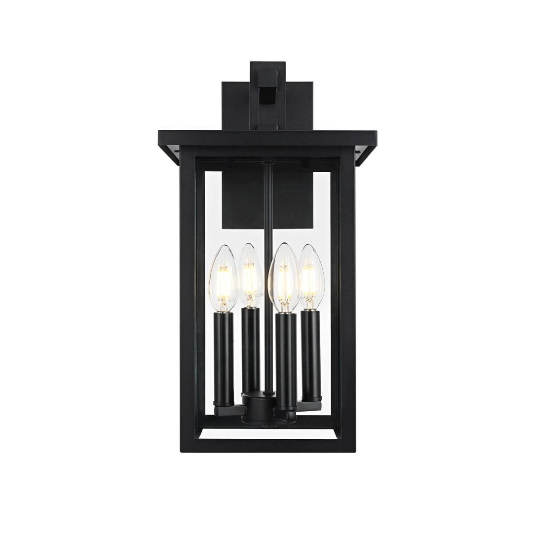 9 Inch Outdoor Wall Sconce in Black by Elegant Lighting