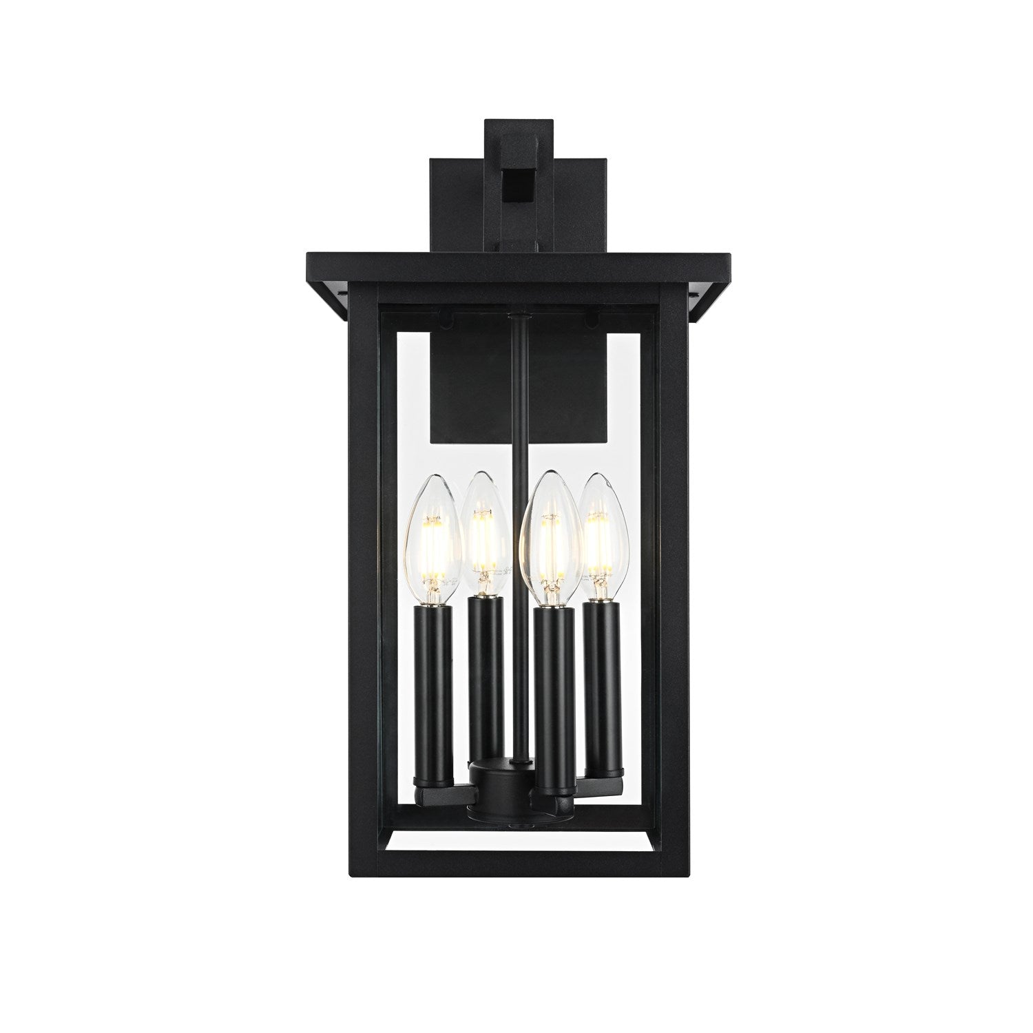 9 Inch Outdoor Wall Sconce in Black by Elegant Lighting