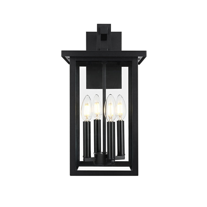 9 Inch Outdoor Wall Sconce in Black by Elegant Lighting