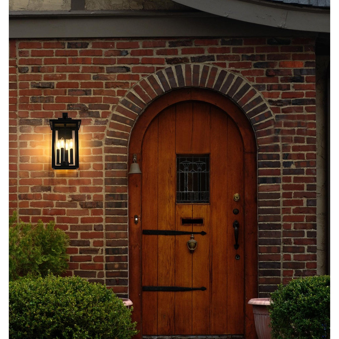 9 Inch Outdoor Wall Sconce in Black