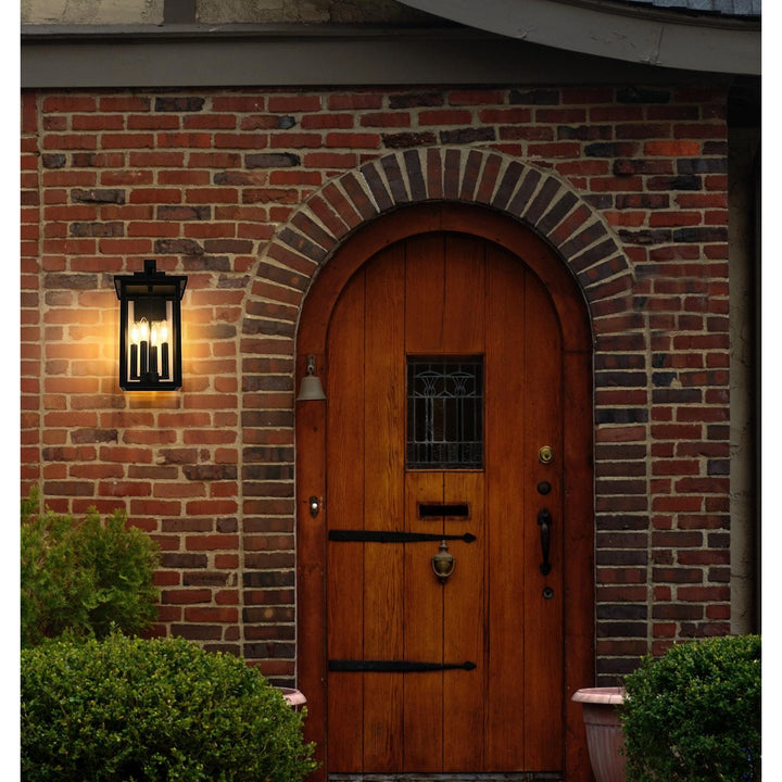 9 Inch Outdoor Wall Sconce in Black