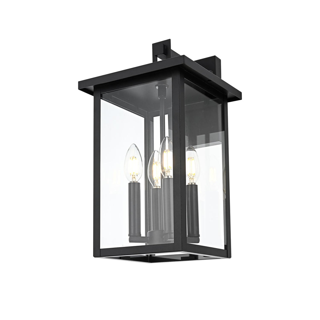 9 Inch Outdoor Wall Sconce in Black