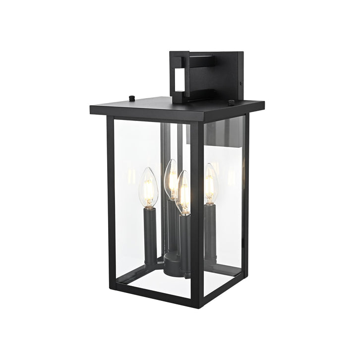 9 Inch Outdoor Wall Sconce in Black