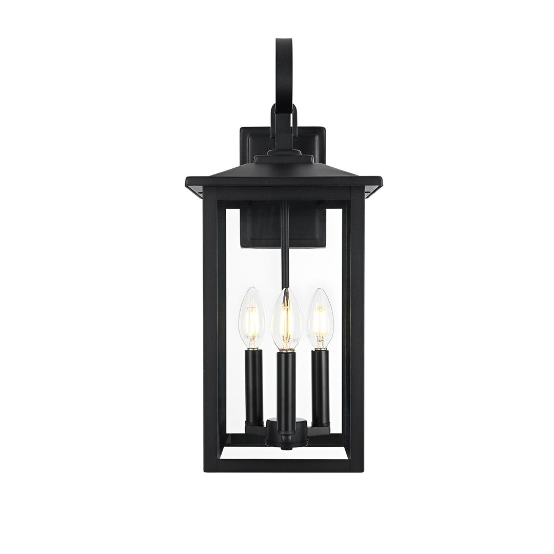 9 Inch Outdoor Wall Sconce in Black by Elegant Lighting