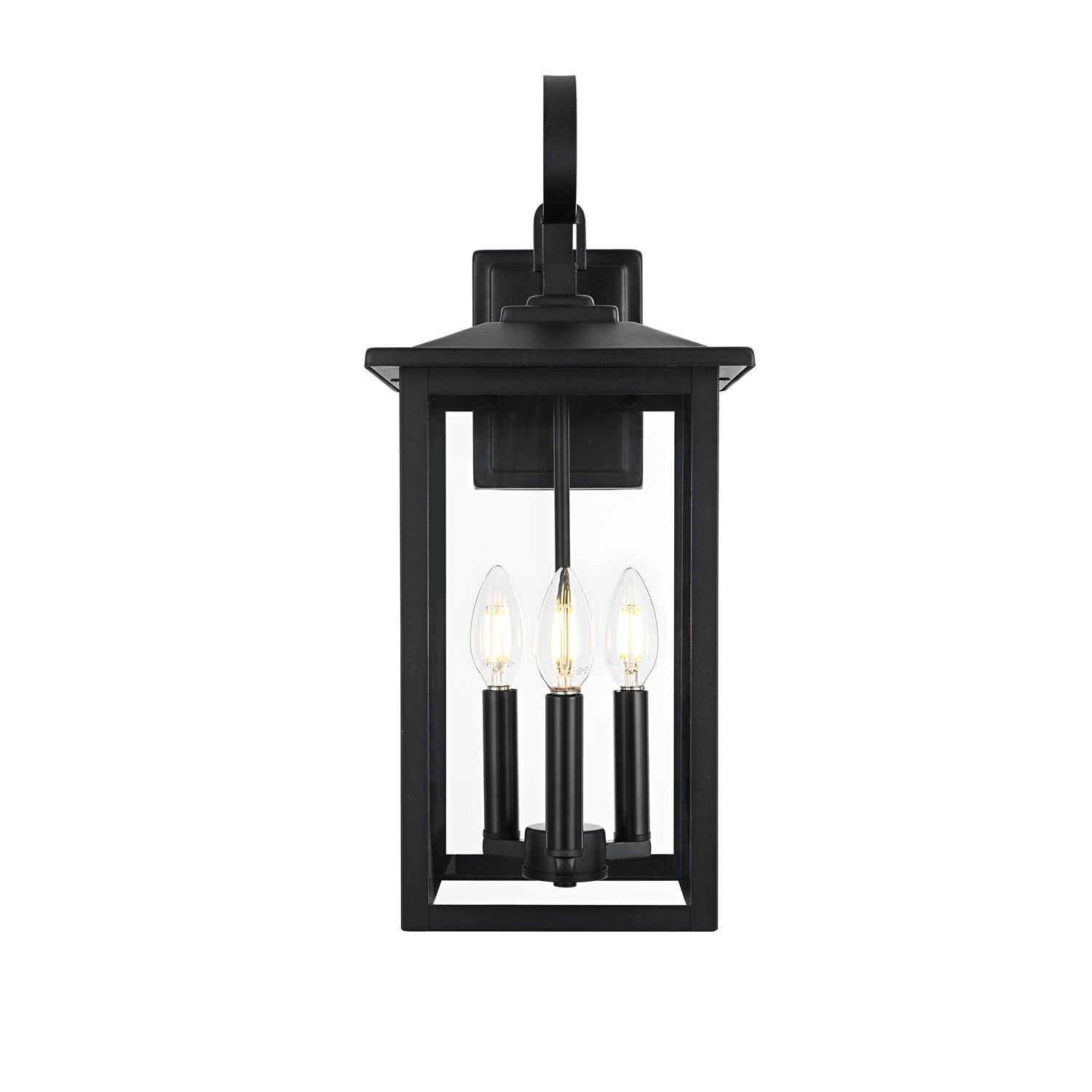 9 Inch Outdoor Wall Sconce in Black by Elegant Lighting