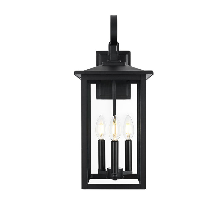 9 Inch Outdoor Wall Sconce in Black by Elegant Lighting