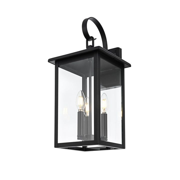 9 Inch Outdoor Wall Sconce in Black