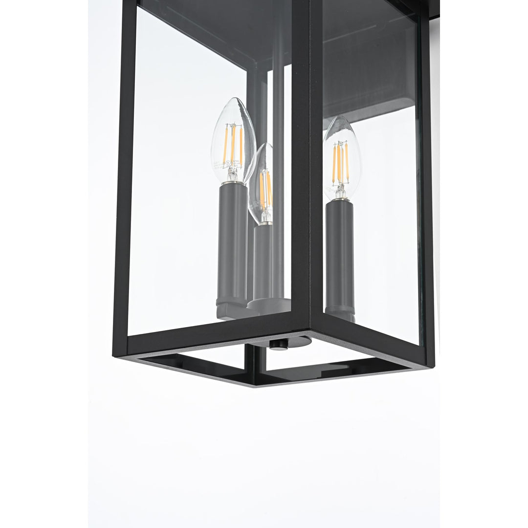 9 Inch Outdoor Wall Sconce in Black
