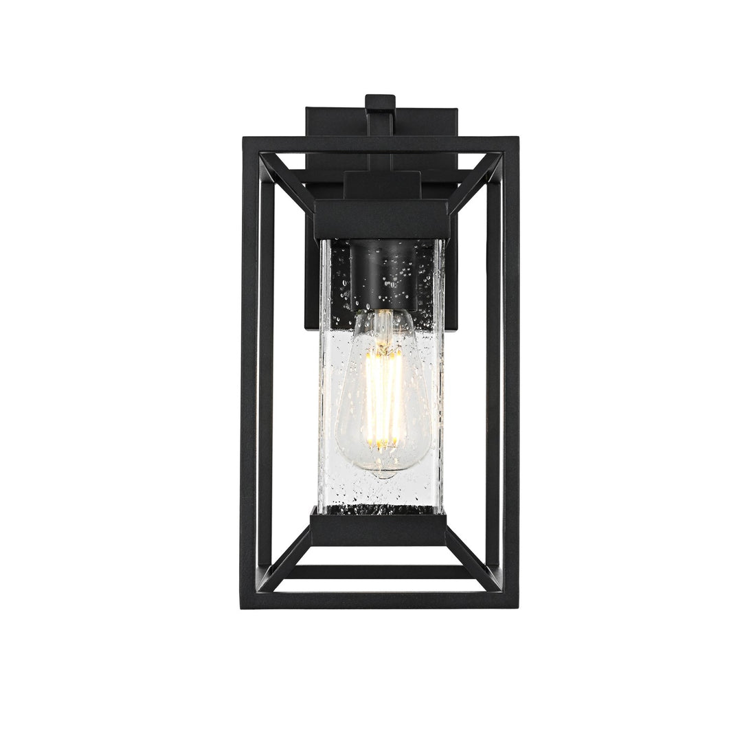 7 Inch Outdoor Wall Sconce in Black by Elegant Lighting