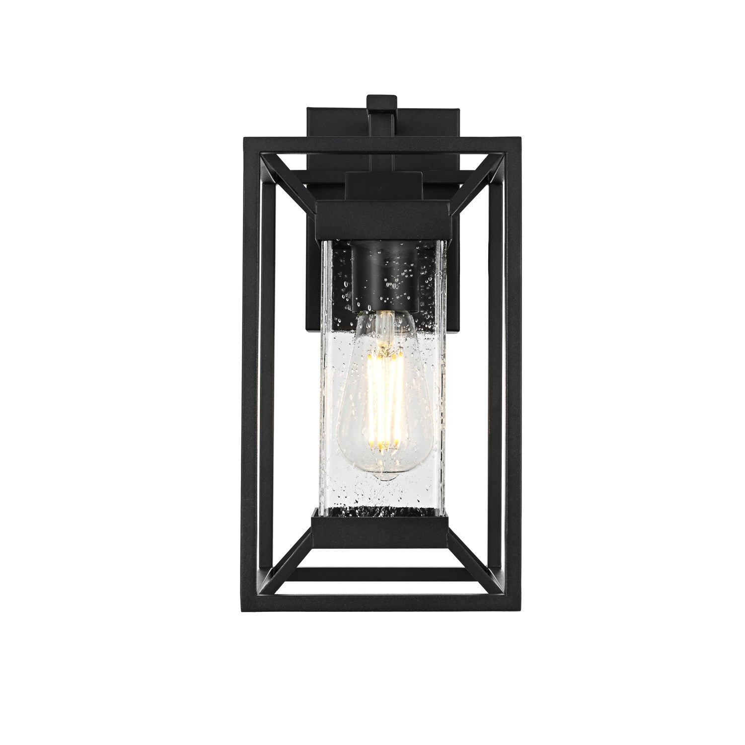 7 Inch Outdoor Wall Sconce in Black by Elegant Lighting