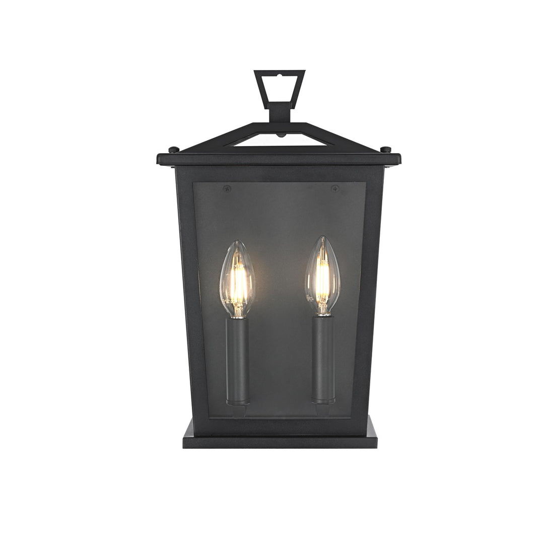8.5 Inch Outdoor Wall Sconce in Black by Elegant Lighting