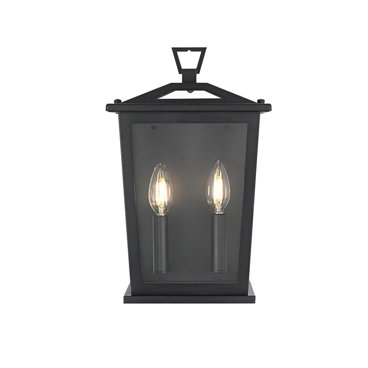 8.5 Inch Outdoor Wall Sconce in Black by Elegant Lighting