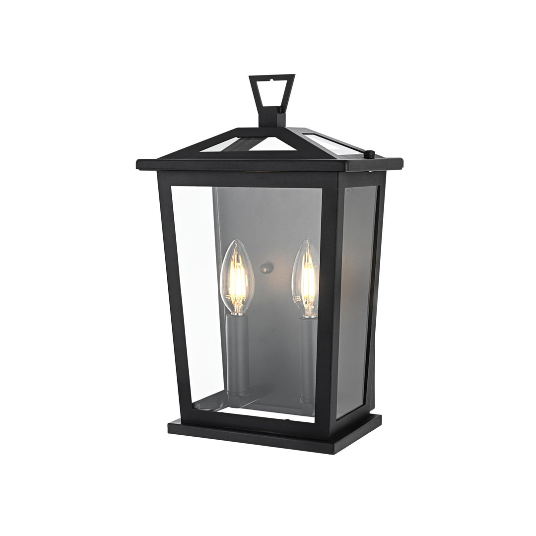 8.5 Inch Outdoor Wall Sconce in Black