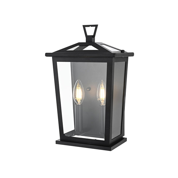 8.5 Inch Outdoor Wall Sconce in Black