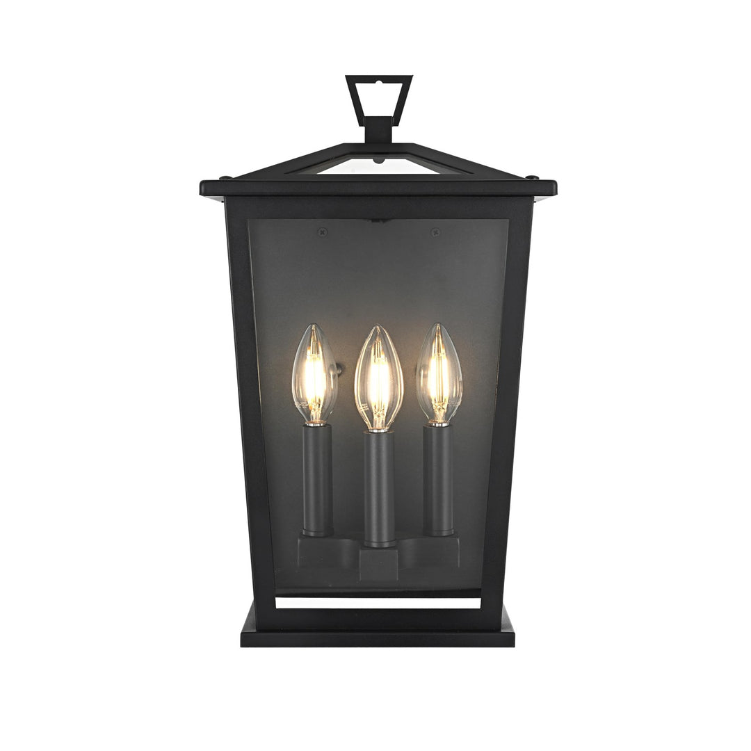 9.5 Inch Outdoor Wall Sconce in Black by Elegant Lighting