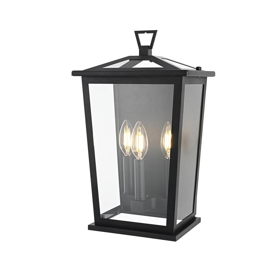 9.5 Inch Outdoor Wall Sconce in Black