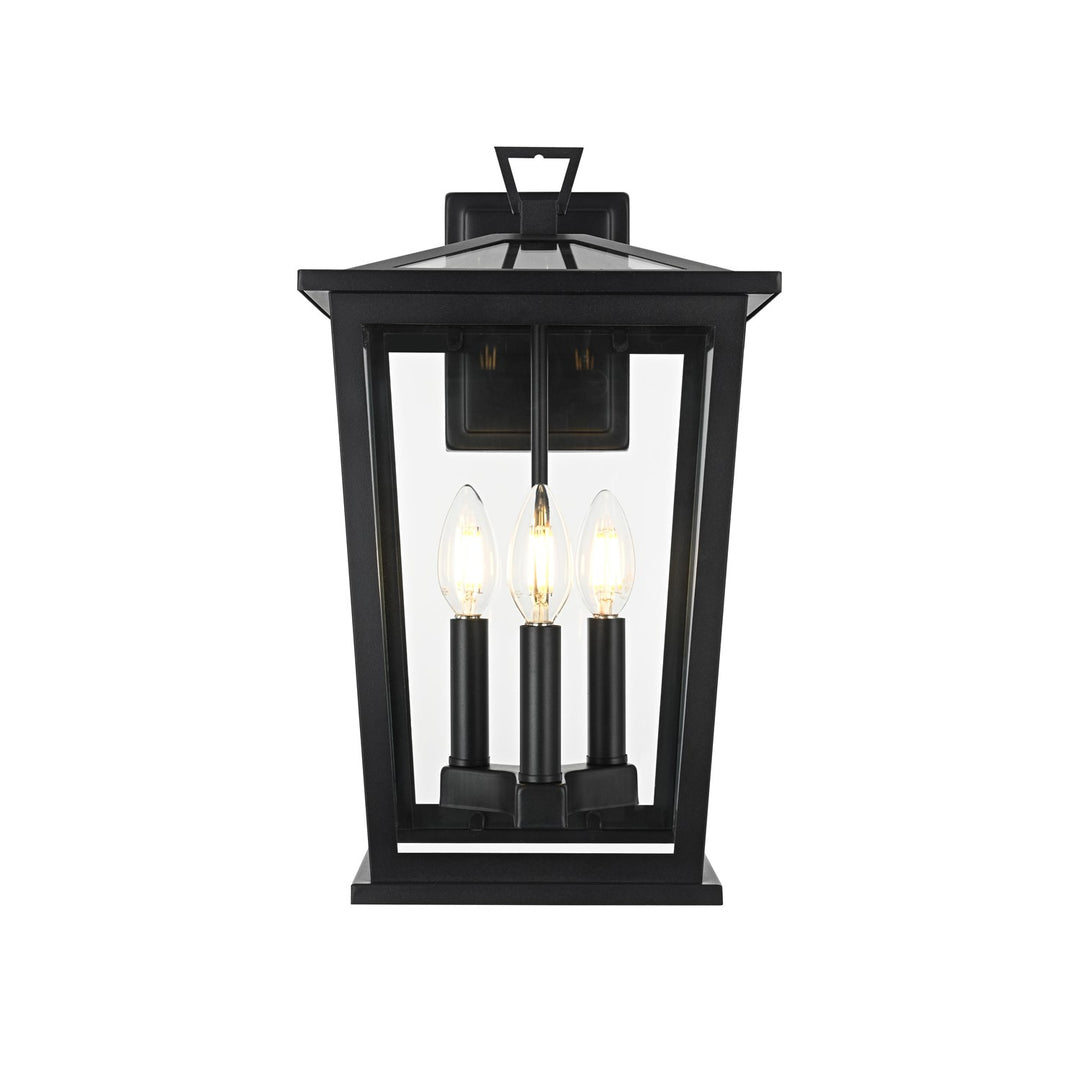 9.5 Inch Outdoor Wall Sconce in Black by Elegant Lighting