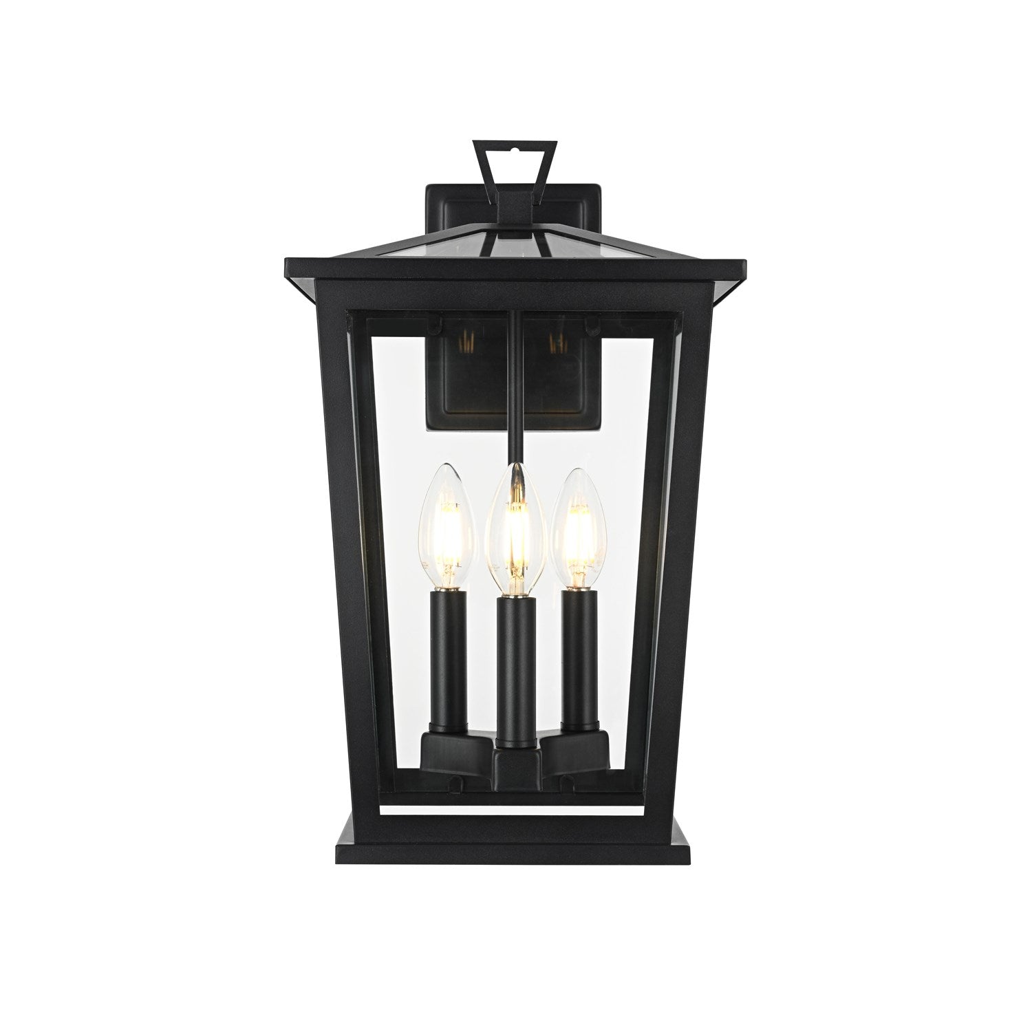 9.5 Inch Outdoor Wall Sconce in Black by Elegant Lighting