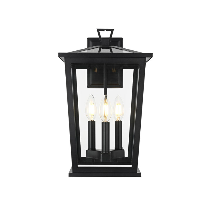9.5 Inch Outdoor Wall Sconce in Black by Elegant Lighting