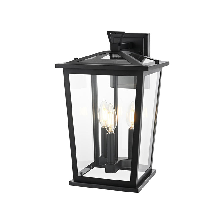 9.5 Inch Outdoor Wall Sconce in Black