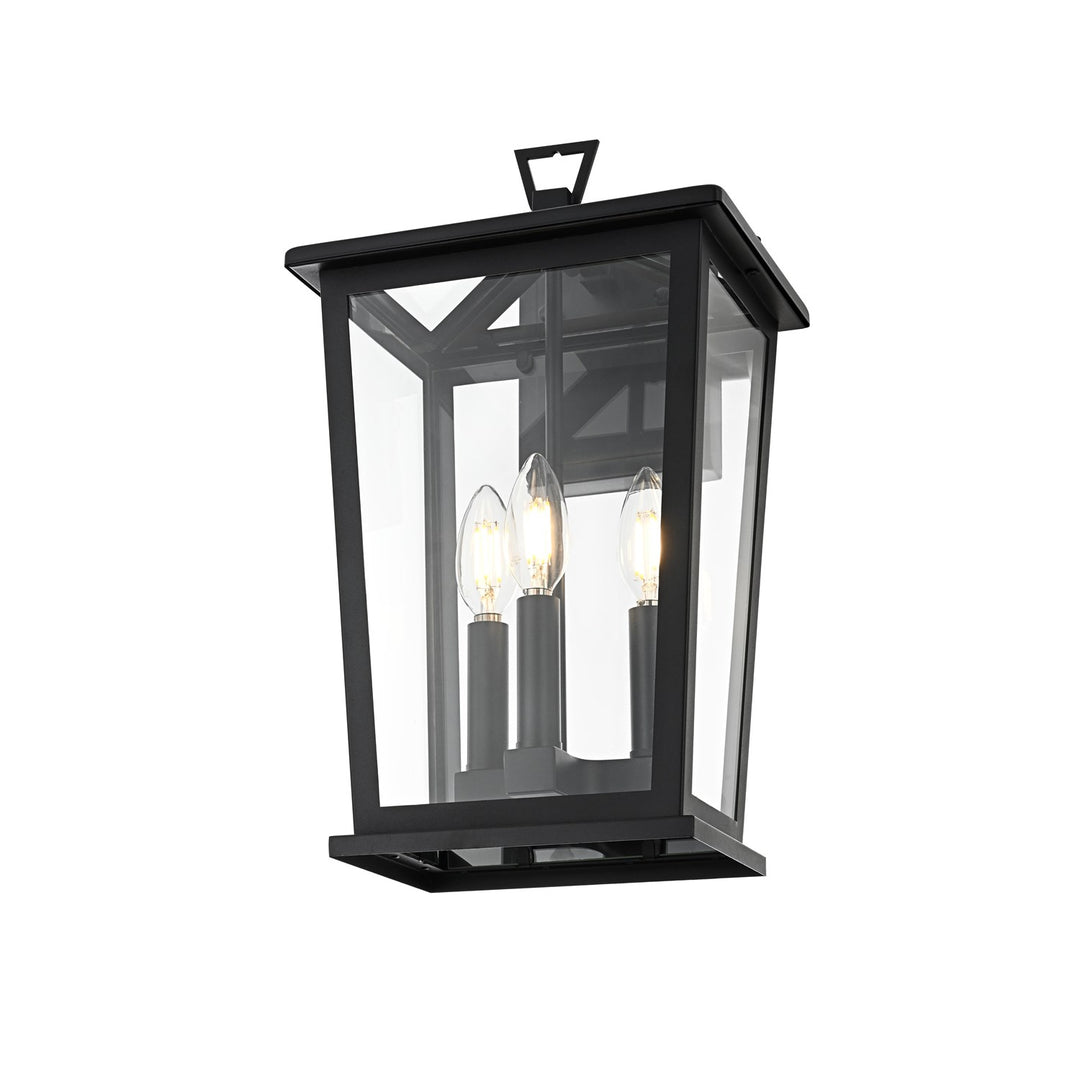 9.45 Inch Outdoor Wall Sconce in Black