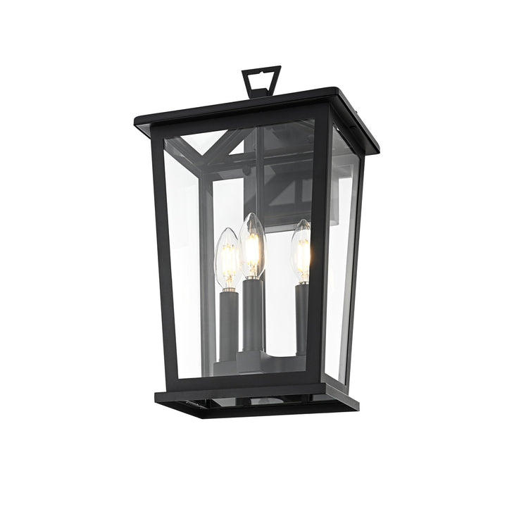 9.45 Inch Outdoor Wall Sconce in Black