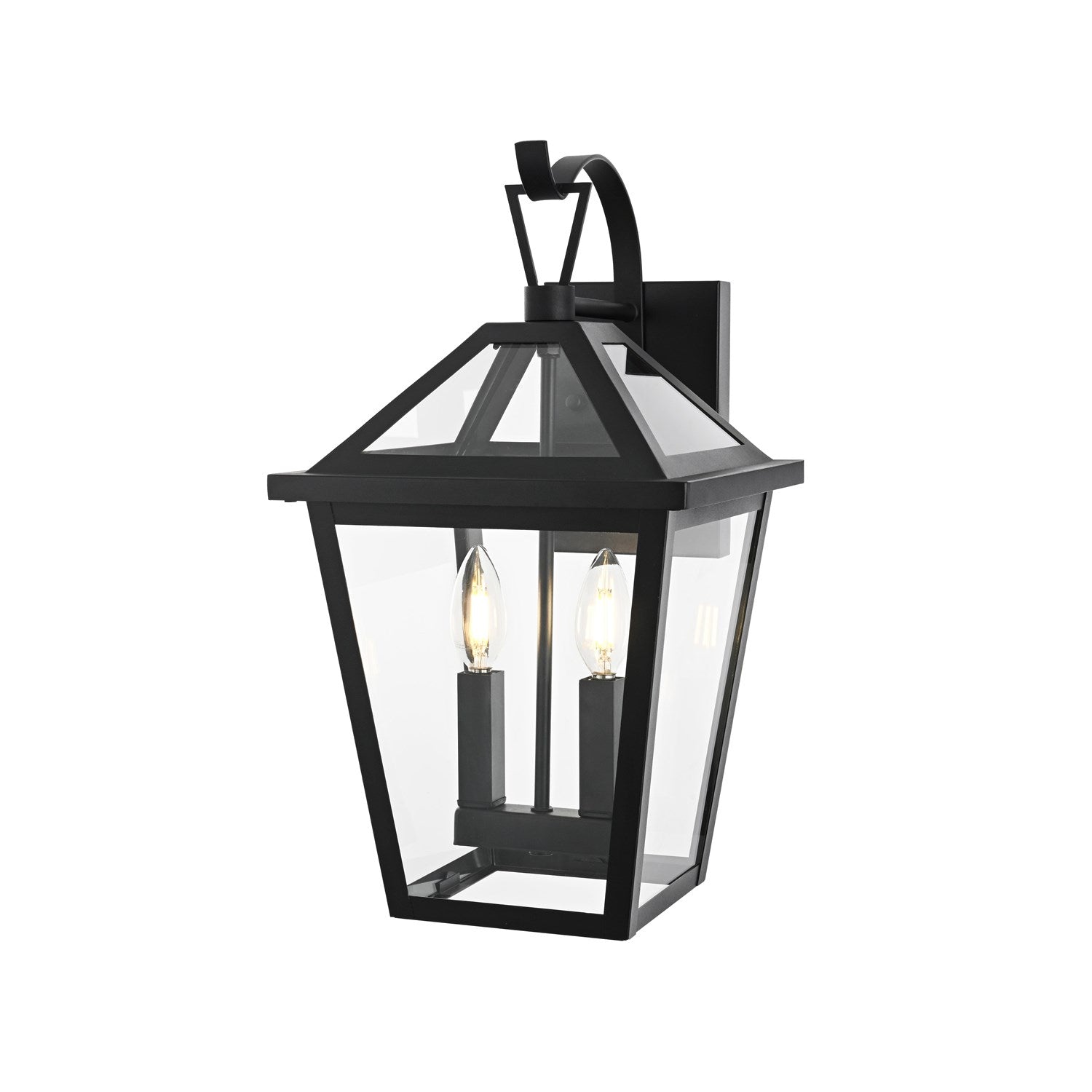 10 Inch Outdoor Wall Sconce in Black