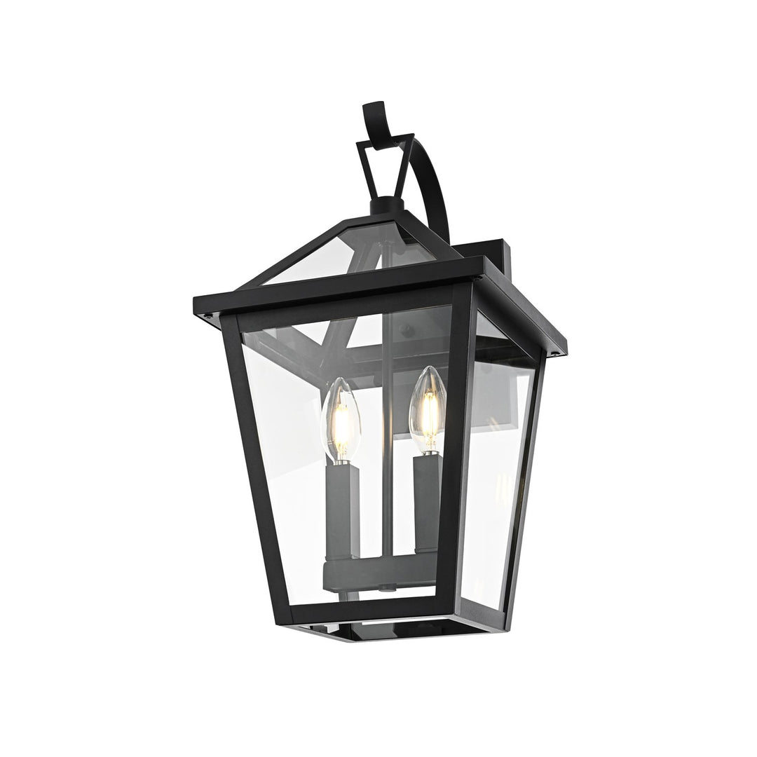 10 Inch Outdoor Wall Sconce in Black