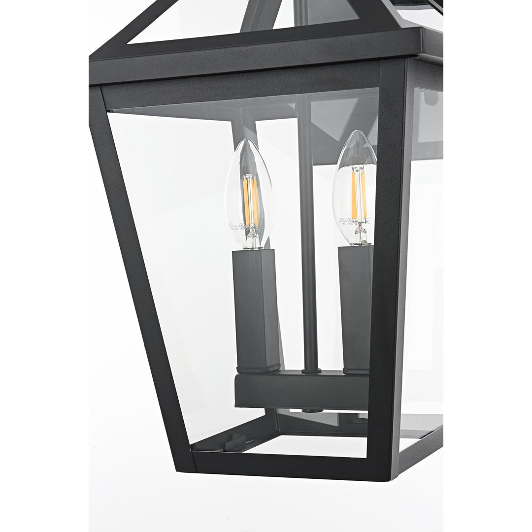 10 Inch Outdoor Wall Sconce in Black