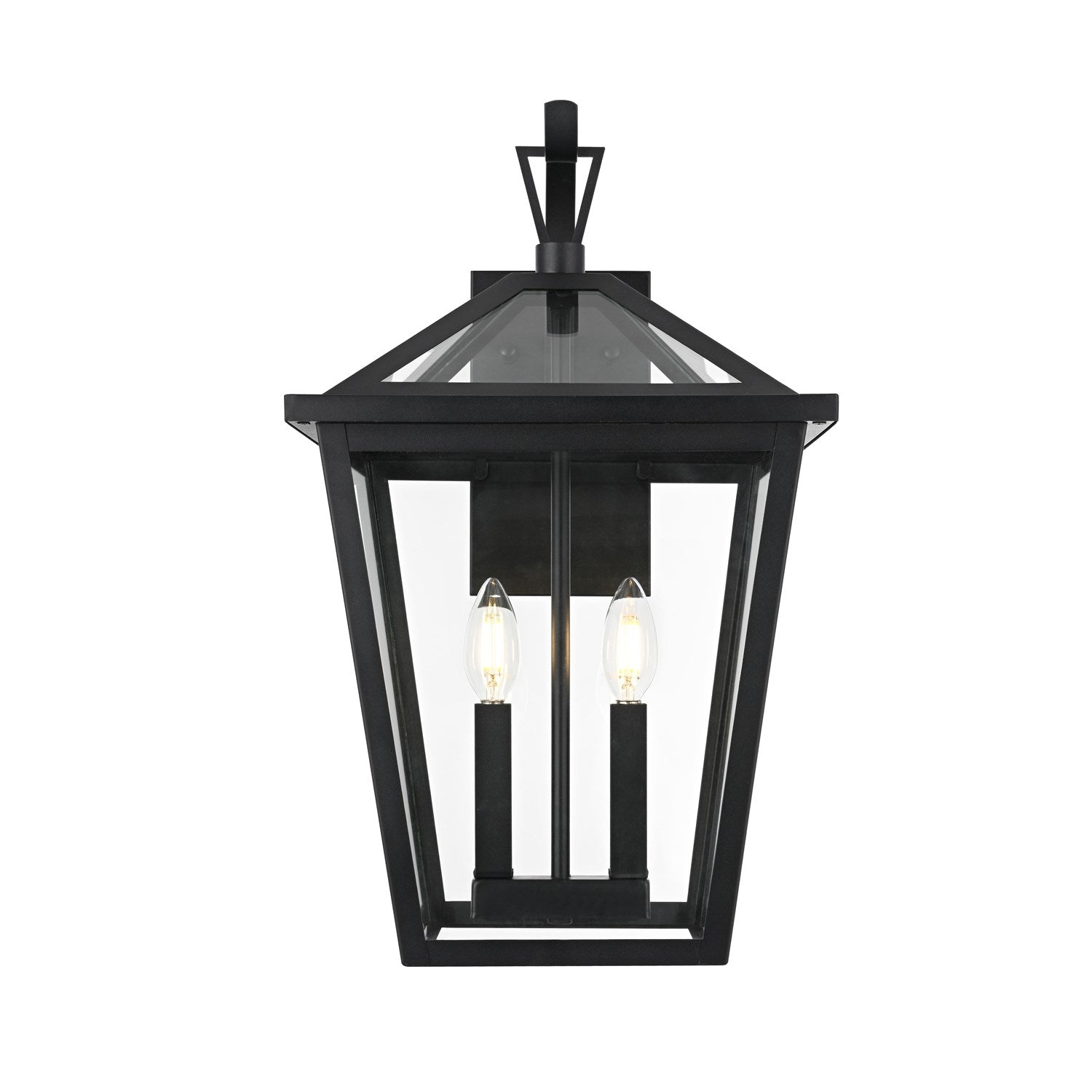 12 Inch Outdoor Wall Sconce in Black by Elegant Lighting