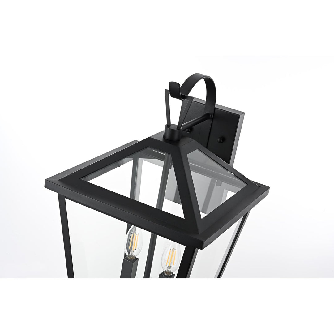 12 Inch Outdoor Wall Sconce in Black