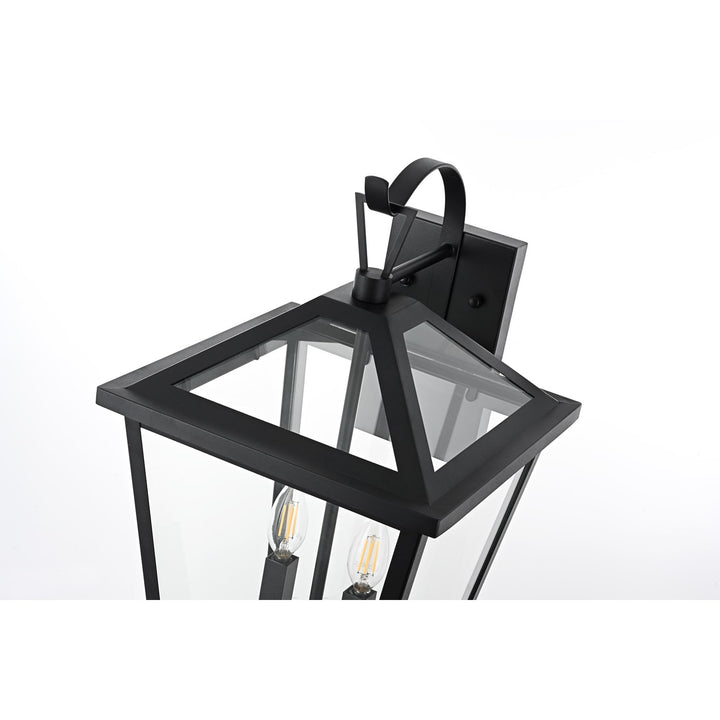 12 Inch Outdoor Wall Sconce in Black
