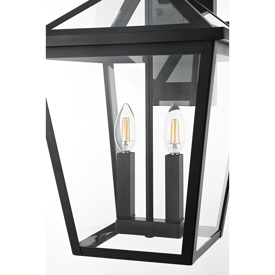 12 Inch Outdoor Wall Sconce in Black