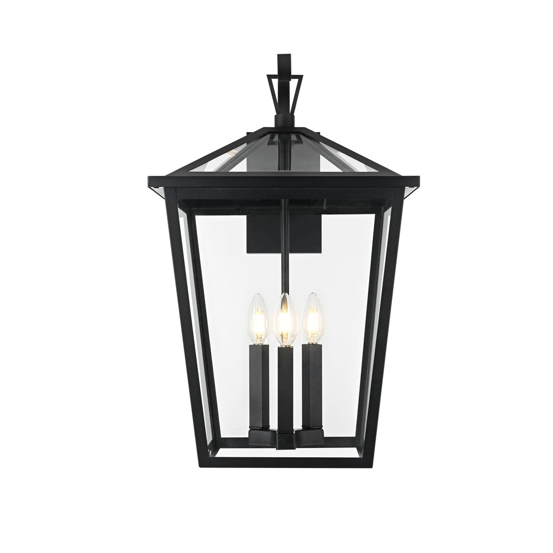14 Inch Outdoor Wall Sconce in Black by Elegant Lighting