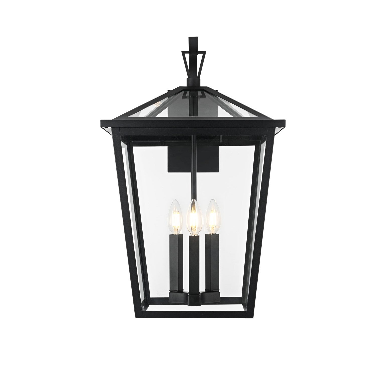 14 Inch Outdoor Wall Sconce in Black by Elegant Lighting
