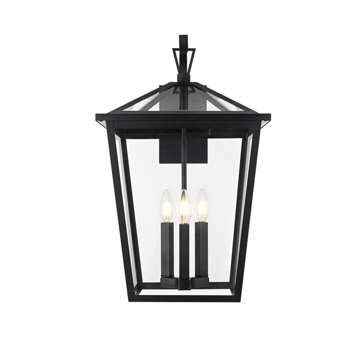 14 Inch Outdoor Wall Sconce in Black by Elegant Lighting