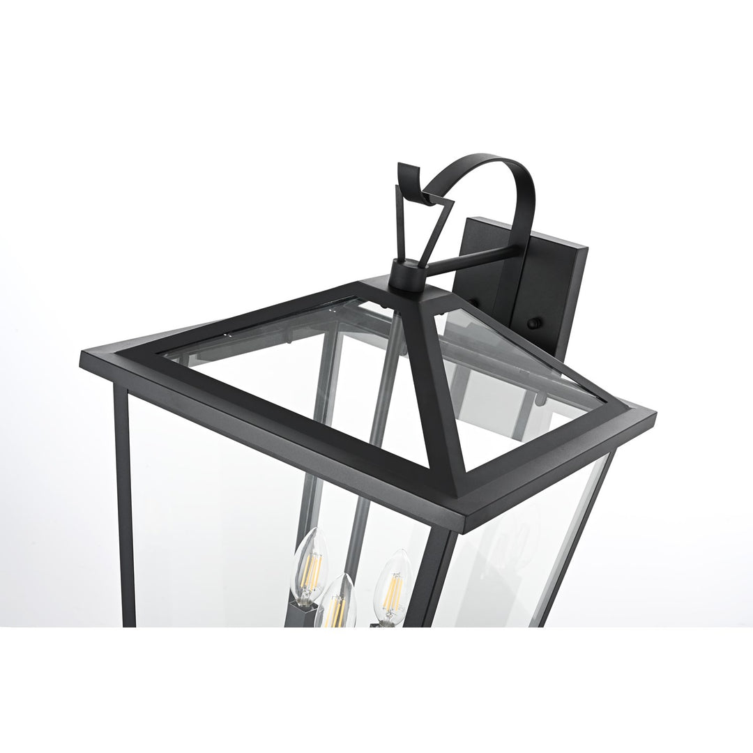 14 Inch Outdoor Wall Sconce in Black