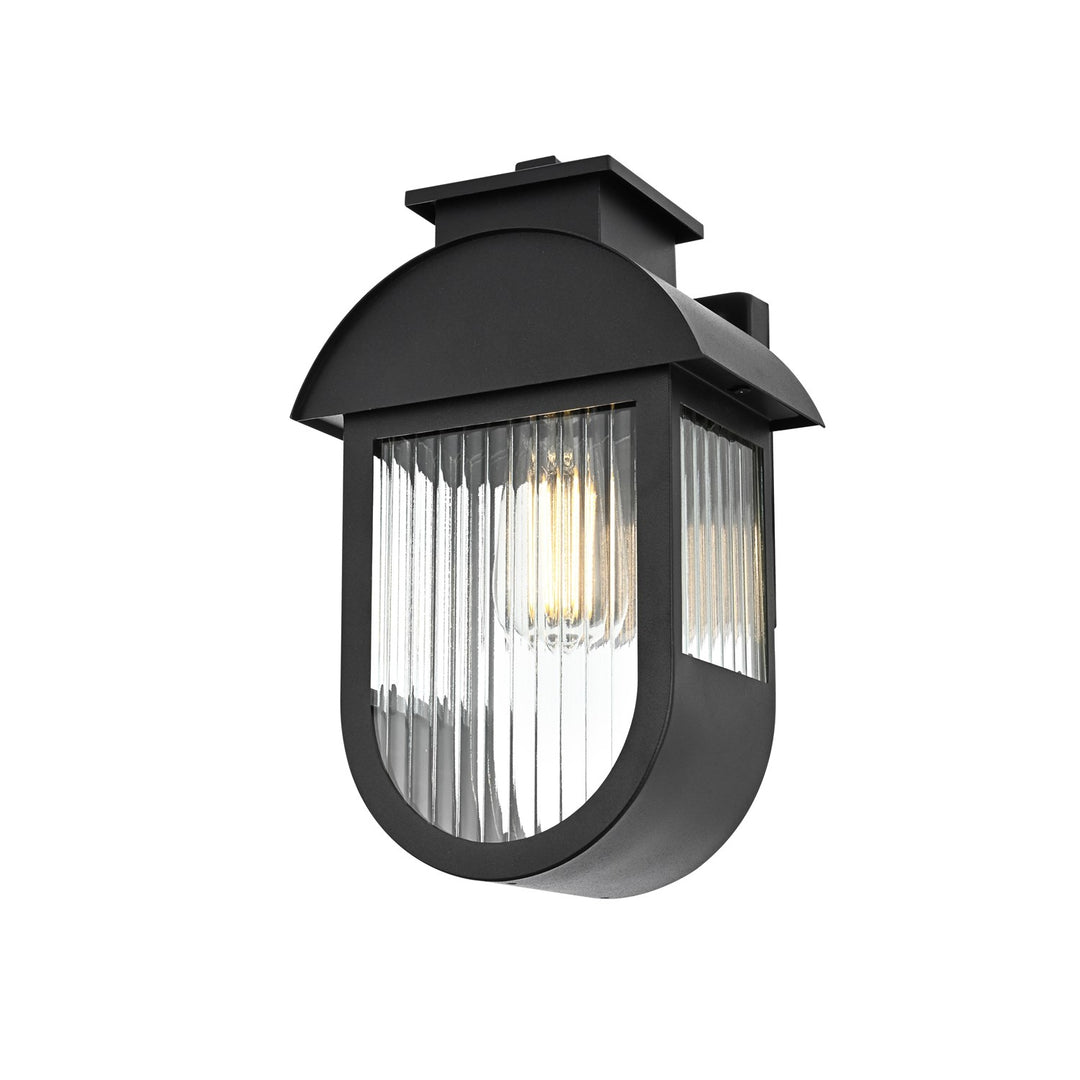 8 Inch Outdoor Wall Sconce in Black