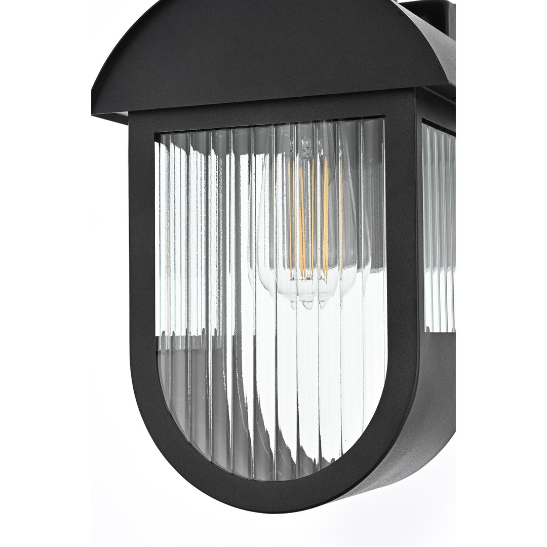 8 Inch Outdoor Wall Sconce in Black