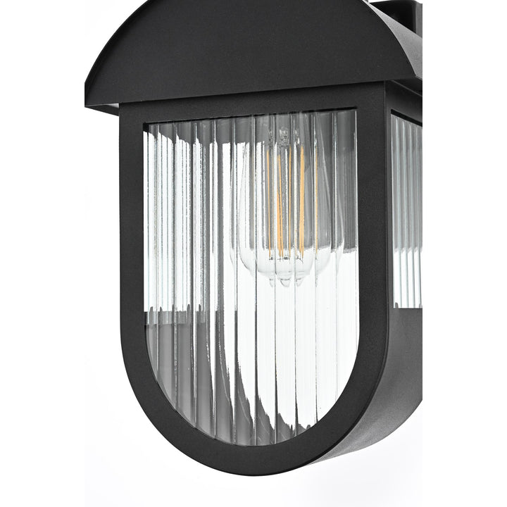 8 Inch Outdoor Wall Sconce in Black